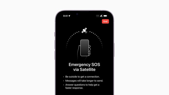 苹果官宣，iPhone14卫星通讯服务上线，求救只需15秒