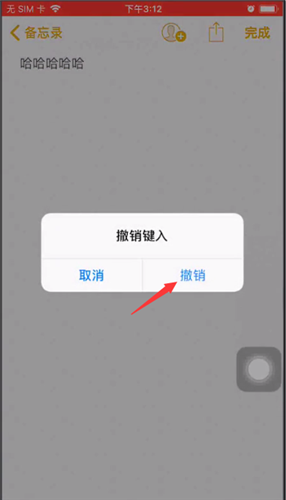 iphone备忘录撤销的操作教程截图