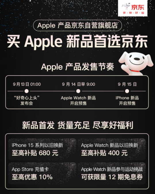 买iPhone15系列认准京东自营，9月22日当天最快1小时送达