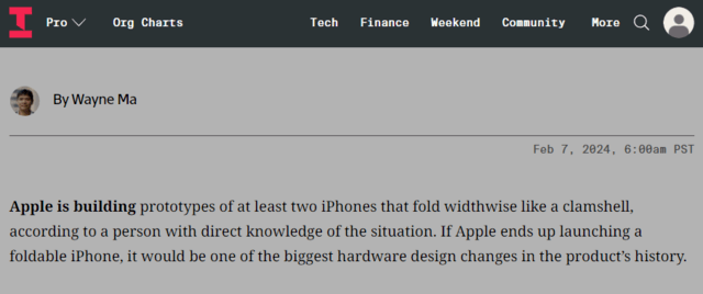 苹果折叠iPhone研发遇阻 或许你已经知道了