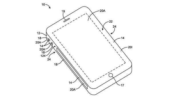 iPhone 要大改版！苹果 iPhone 边缘触控屏幕专利曝光