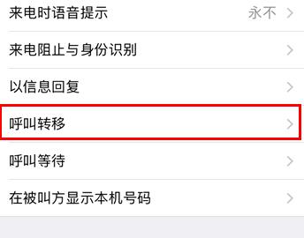 来电转接怎么设置苹果手机