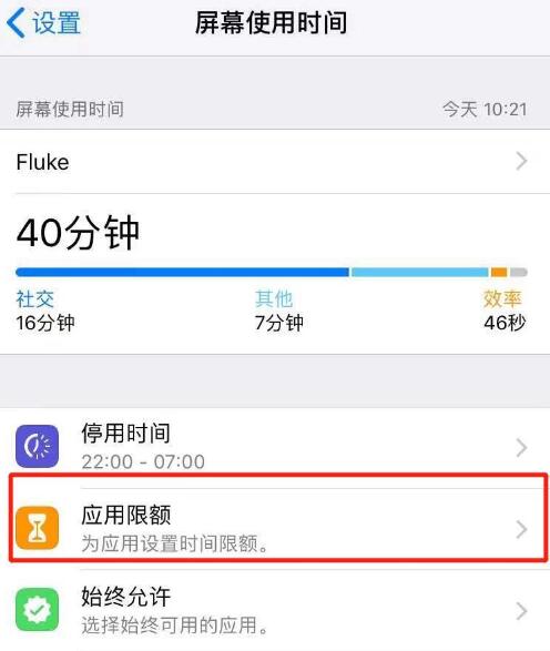 iPhone XR 限制应用使用时间教程